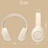 YYTSGG White Wireless Headphones Bluetooth, Foldable Over Ear Headphones, Hi Fi Stereo Headphones Built in Mic for phone/TV/PC/MP4/Home/Office view 4