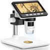 Coin Microscope, 4.3 Inch Digital Microscope 1000X Coin Microscope for Error Coins with 8 Adjustable LED Lights, PC View Compatible with Windows & MacOS view 1