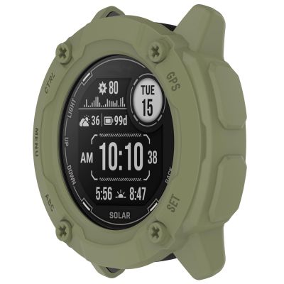Case Intended for Garmin Instinct 2X Smartwatch, Soft Silicone Protector Case Cover Shell Protector Replacement Case Protective Frame for Garmin Instinct 2X (Green)