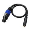 Kework 0.5 Meter Speakon Speaker Cable, 2 Conductor 22AWG Copper, Twist Lock Speakon Male to 1/4 6.35mm Female TS Mono Plug Adapter Connector Converter Audio Cable view 1