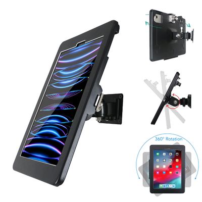 WeSTRUGGLE On Wall Mount Bracket for 11" iPad Pro(2018-2022)& 10.9" Air 4th(2020),5th(2022),Excluding 11" iPad (M4,2024&M2,2024)&10.9" 10th Gen.,with Lock &Key, Multi Angle Design,Metal,(Black)