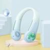 DDRPAD Cartoon Hanging Neck leafless Little Fan Portable Mute Rechargeable Fan view 3