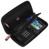 Mchoi Hard Case Suitable for Texas Instruments TI-84 Plus CE/TI-83 Plus/TI-84 Plus CE/TI-83 Plus/Casio fx-9750GIII Graphing Calculator, Extra Pocket for USB Cables, Manual, Pencil, Ruler, Black view 1