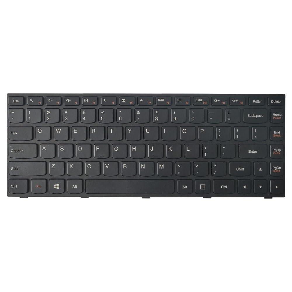 YANHAO [Laptop Keyboard] New US English for Lenovo G40 G40-30 G40-45 G40-70 G40-75 G40-80 N40 Flex2-14A NoBacklight Black Notebook Laptop Keyboard [Easy Installation]