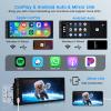 6.9 inch Single Din Car Stereo Upgrade Wireless Apple Carplay,Hikity 1280 * 480 IPS Touch Screen Car Radio Bluetooth 5.1 Wireless Android Auto,Car Audio Receiver EQ FM 2USB SWC+Backup Camera view 2