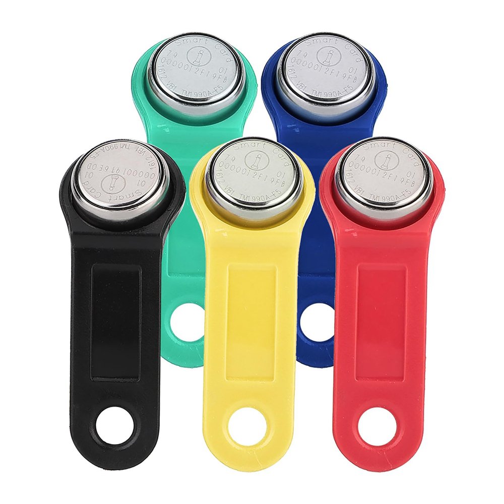 5pcs RFID TM Card Set IButton Touch Memory Key, Waterproof, Compact Size and Light Weight, Easy and Convenient to Install, Suitable for Various Safety Purp