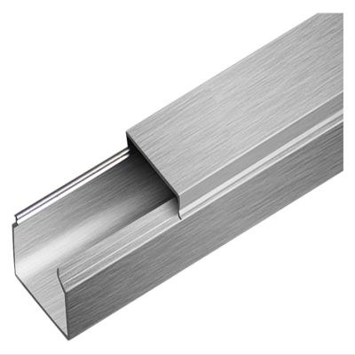 Floor Cable Cover,Aluminum Alloy Floor Cable Protector,Self-Adhesive Wire Hider Cover,Electrical Cable Tidy,Cable Channel to Protect Wires Prevent Cable Trips, 1m Length (Color : Silver, Size : 60x4