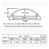 Floor Cable Cover Protector, Heavy Duty Wire Cover & Non-Slip Base, Protect Cables & Prevent Trip Hazards, Ideal For Offices, Retail, Gyms, Factories & Garages, Outer Width 50mm, Outer Height 13.8mm ( view 2