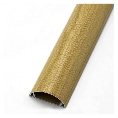RONGQI Cable Covers for Wires Wall, Cord Covers Hider for Floor Wall Mounted Tv Self Adhesive, Wire Management/Cable Organizer Concealer for Under Desk (Color : Yellow Wood Grain, Size : No. 5)