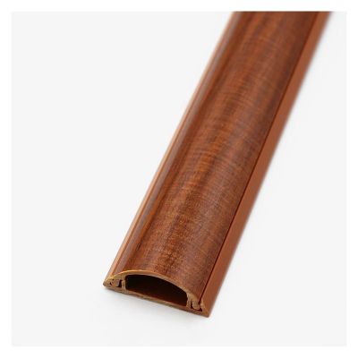 Floor Cable Cover, Semicircle Floor Cable Protector, Self-Adhesive Wire Hider Cover, Wood Grain Color, Perfect For Office, Home, Workshop, Warehouse, Concert Or Other Outdoor Surroundings, 1m Length (