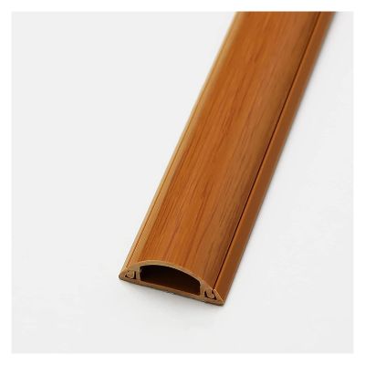 Floor Cable Cover, Semicircle Floor Cable Protector, Self-Adhesive Wire Hider Cover, Wood Grain Color, Perfect For Office, Home, Workshop, Warehouse, Concert Or Other Outdoor Surroundings, 1m Length (