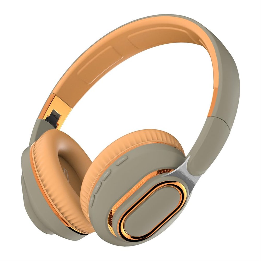 NONCHI Wireless Bluetooth 5.0 Headphones, HD Stereo Sound Over-Ear Headphones with Deep Bass, Lightweight Foldable Headphones Built-in Mic, 16H Playtime and 3 EQ Music Modes, for PC/Home,Metallic