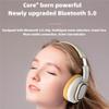 NONCHI Wireless Bluetooth 5.0 Headphones, HD Stereo Sound Over-Ear Headphones with Deep Bass, Lightweight Foldable Headphones Built-in Mic, 16H Playtime and 3 EQ Music Modes, for PC/Home,Metallic view 2