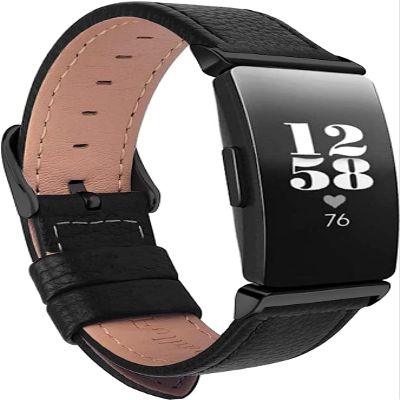 TUV PLNT Bands Compatible with Inspire 3 Women Men, Leather Accessories Strap Wrist Band Compatible with Inspire 3 (Inspire 3, Black/Black)