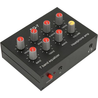 7 Band Sound Equalizer Output Input 12dB High Bass Adjustment Channel Digital Equalizer
