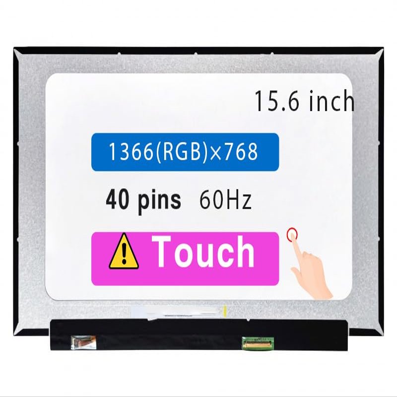 Screen Replacement for Acer Aspire 5 A515-55T Series 15.6" HD 1366x768 40 pin LCD Touch Screen Display Panel