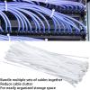 Cable Zipper Ties, 100 Self Locking Nylon Ties, 250 Lb. Tensile Strength Heavy Duty Multi Purpose Wire Management Ties, Plastic Zipper Ties for Home, Garden, Office, Travel and Workshop(600mm) view 3
