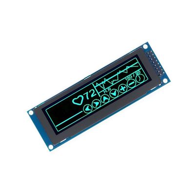 Real OLED Display 3.12 Inch 256 x 64 Dots Graphic LCD Module Display LCM Screen SSD1322 Controller Support SPI (Blue)