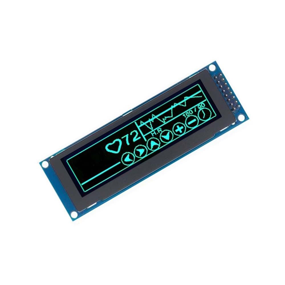 Real OLED Display 3.12 Inch 256 x 64 Dots Graphic LCD Module Display LCM Screen SSD1322 Controller Support SPI (Blue)