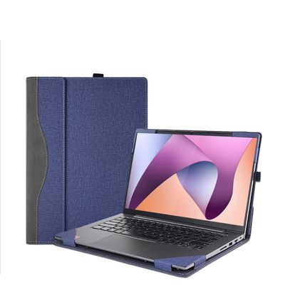 2023 Laptop Case Cover for 14-inch Lenovo IdeaPad Flex 5 14ALC7 14IAU7 14IRU8 14ABR8 Notebook Sleeve,PU Leather 2 in 1 Laptop Protective Bag with Pen Holder and Heat Dissipation Hole (Dark Blue)