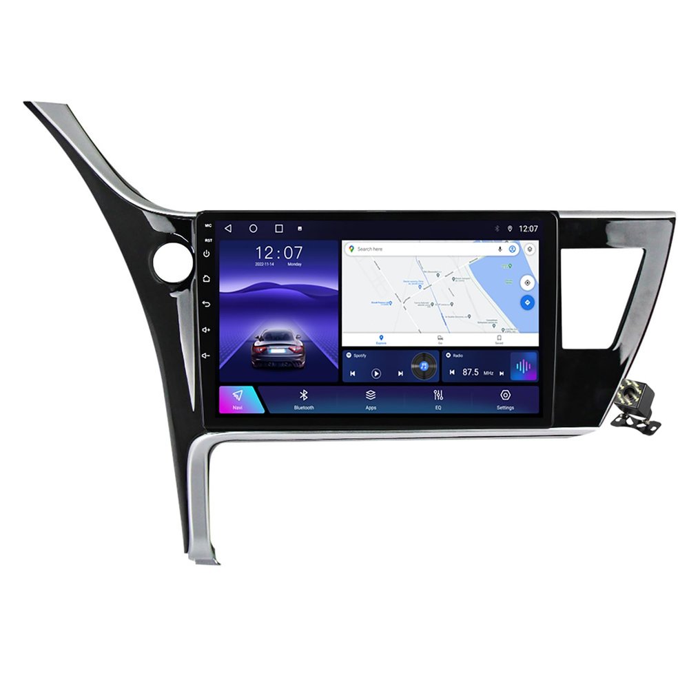 10 Inch Car Stereo Carplay/Android Auto for Toyota Corolla 2017-2019 Android 12 Car Radio GPS Navigation Multimedia Player with Backup Camera DSP BT SWC WiFi 4G FM RDS,Ts10/4+32g