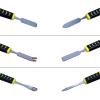 6 Pieces Metal Spudger Set Dual Ends Opening Pry Tool Repair Tools Kit for Laptop Cell Phone Tablet MP3 view 3