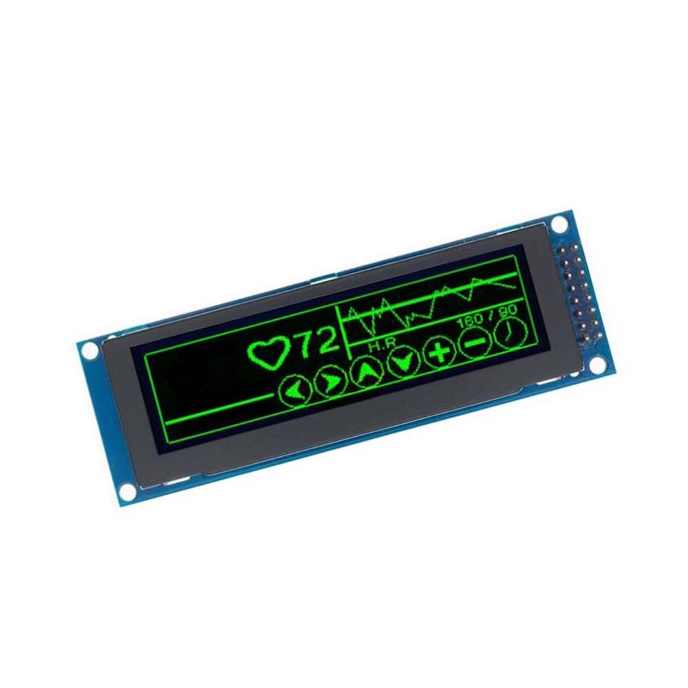 Real OLED Display 3.12 Inch 256 x 64 Dots Graphic LCD Module Display LCM Screen SSD1322 Controller Support SPI (Green)