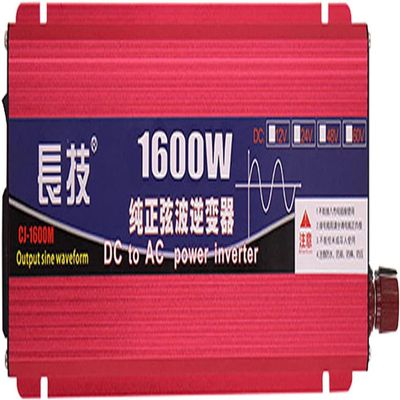 1600W 2200Wpure sine Wave Inverter 12V DC to 110V 120V AC, Used for converters in Homes, RVs, and Trucks, Intelligent Digital Display, Temperature Controlled Fans (1600W,24Vto110V)