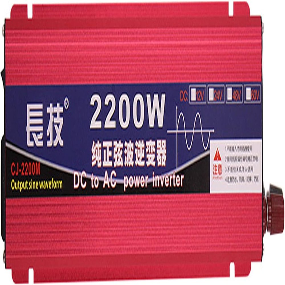 Converter DC12V-60VAC110V120V, 1600W2200W Pure sine Wave Inverter, Intelligent Digital Display Temperpplianceature Control Fan, Suitable for Computers, Televisions, Small a (2200W,12Vto110v)