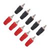 Banana Plug Socket Binding Post 4.0mm 5 Pairs M4 Thread Gold Plated Closed Screw Speaker Wire Compatible Home Theater Wall Plates view 1