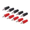 Banana Plug Socket Binding Post 4.0mm 5 Pairs M4 Thread Gold Plated Closed Screw Speaker Wire Compatible Home Theater Wall Plates view 2