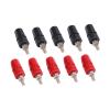 Banana Plug Socket Binding Post 4.0mm 5 Pairs M4 Thread Gold Plated Closed Screw Speaker Wire Compatible Home Theater Wall Plates view 3