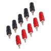 Banana Plug Socket Binding Post 4.0mm 5 Pairs M4 Thread Gold Plated Closed Screw Speaker Wire Compatible Home Theater Wall Plates view 4