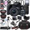 Canon EOS 250D (Rebel SL3) DSLR Camera w/EF-S 18-55mm F/4-5.6 is STM Zoom Lens + 75-300mm F/4-5.6 III Lens + 128GB Memory + Case + Tripod + Filters (38pc Bundle) (Renewed) view 1
