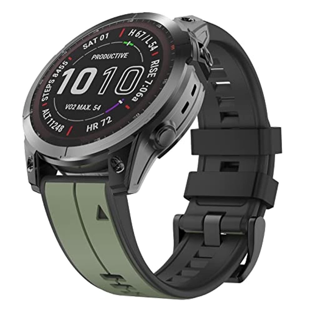 22mm watch band pingwen Compatible with Garmin Fenix 5 Watch Band, 22mm Soft Silicone Bands for Fenix 5/Fenix 5 Plus/Fenix 6/Fenix 6 Pro/Fenix 7/Forerunner 935/Forerunner 945/Approach S60/ Quatix 5