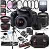 Canon EOS Rebel T7 / 2000D DSLR Camera w/EF-S 18-55mm F/3.5-5.6 Zoom Lens + 128GB Memory + Case + Tripod + Filters (36pc Bundle) (Renewed) view 1