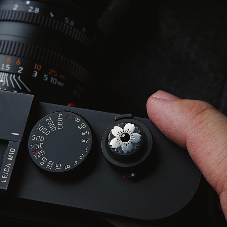 Shutter Button, Handmade, Aluminium Alloy, Shutter Release Button Compatible with Fujifilm Camera, Release Button Replacement (Black gem)