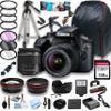 Canon EOS Rebel T100 (EOS 4000D) DSLR Camera w/EF-S 18-55mm F/3.5-5.6 Zoom Lens + 128GB Memory + Case+ Steady Grip Pod + Tripod + Filters + Lenses + Software + More (42pc Bundle) (Renewed) view 1