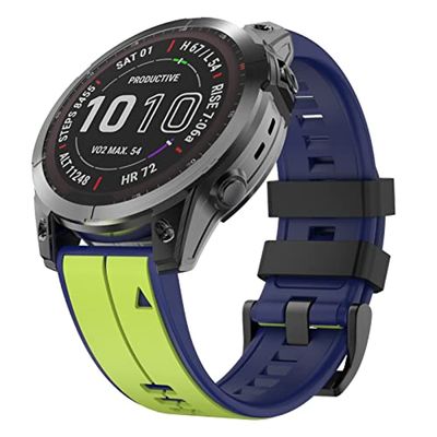 22mm watch band pingwen Compatible with Garmin Fenix 5 Watch Band, 22mm Soft Silicone Bands for Fenix 5/Fenix 5 Plus/Fenix 6/Fenix 6 Pro/Fenix 7/Forerunner 935/Forerunner 945/Approach S60/ Quatix 5