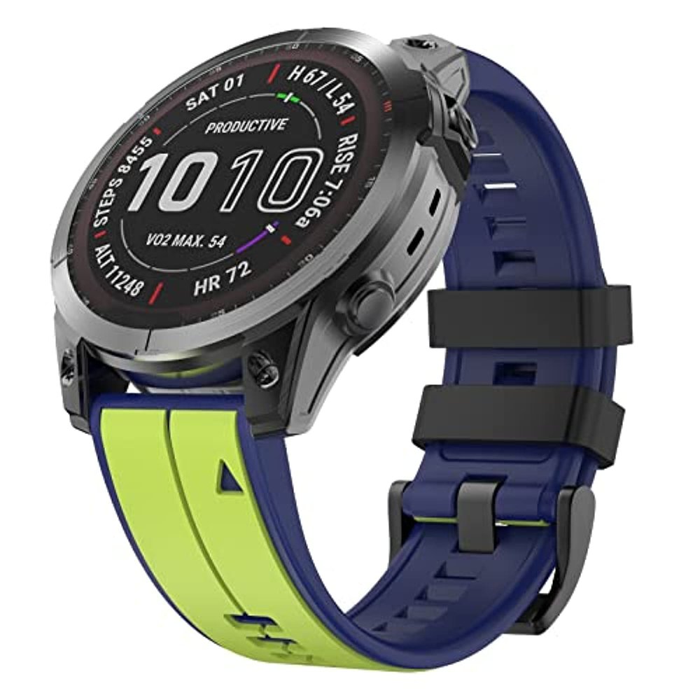 22mm watch band pingwen Compatible with Garmin Fenix 5 Watch Band, 22mm Soft Silicone Bands for Fenix 5/Fenix 5 Plus/Fenix 6/Fenix 6 Pro/Fenix 7/Forerunner 935/Forerunner 945/Approach S60/ Quatix 5