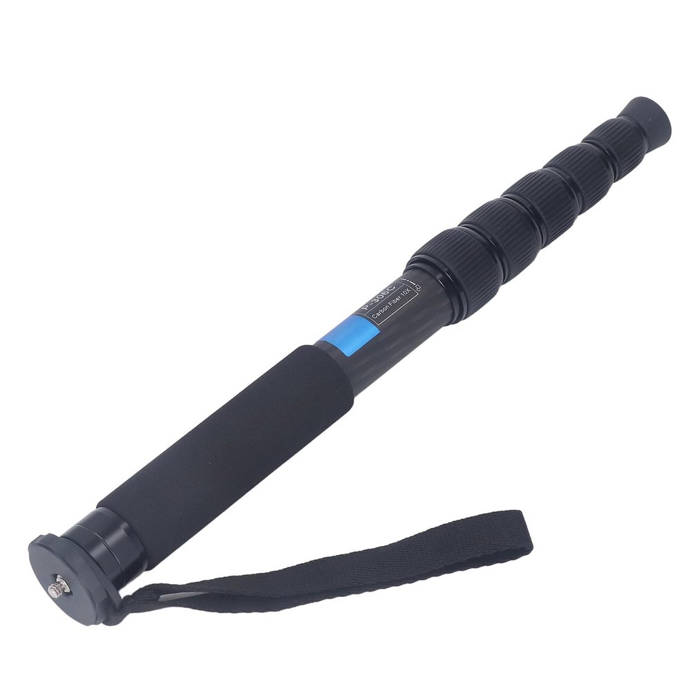 Camera Monopod, Fiber 63 Inch Monopod Telescopic Monopod with 6 Sections, Outdoor Travel Monopod for Outdoor Travel Photography Mountaineering