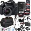 Canon EOS 2000D / Rebel T7 DSLR Camera w/EF-S 18-55mm Zoom Lens + 2pcs 64GB Memory + Case+ Tripod + Steady Grip Pod + Filters + Macro + 2X Lens + 2X Batteries + More (35pc Bundle) (Renewed) view 1