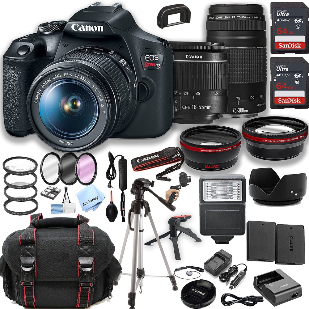 Canon Canon EOS Rebel T7 (EOS 2000D), Rebel T7 Dslr Camera Systems (Renewed)