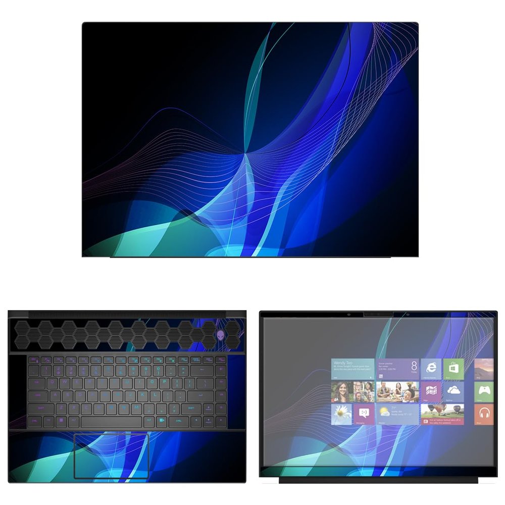 Decalrus - Protective Decal Sticker for The Alienware M16 AWM16 (16" Screen) case Cover wrap ALm16_AWM16-165