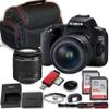 Canon EOS 250D (Rebel SL3) DSLR Camera with Canon EF-S 18-55mm F/3.5-5.6 DC III Zoom Lens + 2X 64GB Memory Cards + Case, Card Reader & More (Renewed) view 1