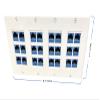 DIYTECH 24 Port Ethernet Wall Plate, Cat 6, 4 Gang, RJ45 Female to Female Keystone Jacks - White view 2