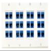 DIYTECH 24 Port Ethernet Wall Plate, Cat 6, 4 Gang, RJ45 Female to Female Keystone Jacks - White view 3