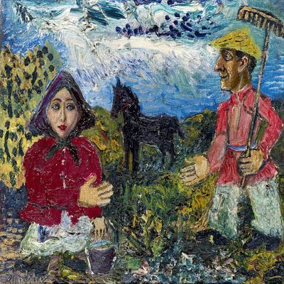 David Burliuk : Black Horse : Archival Quality Art Print
