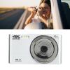 16X Digital Zoom Camera, Portable Shock Proof 2.8in Screen Built in Fill Light 4K Camera Plastic Housing 44MP for Photography (Silver) view 2