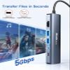 Dockteck 6 in 1 8K 30Hz & 4K 60Hz USB C Hub Adapter Multiport view 4